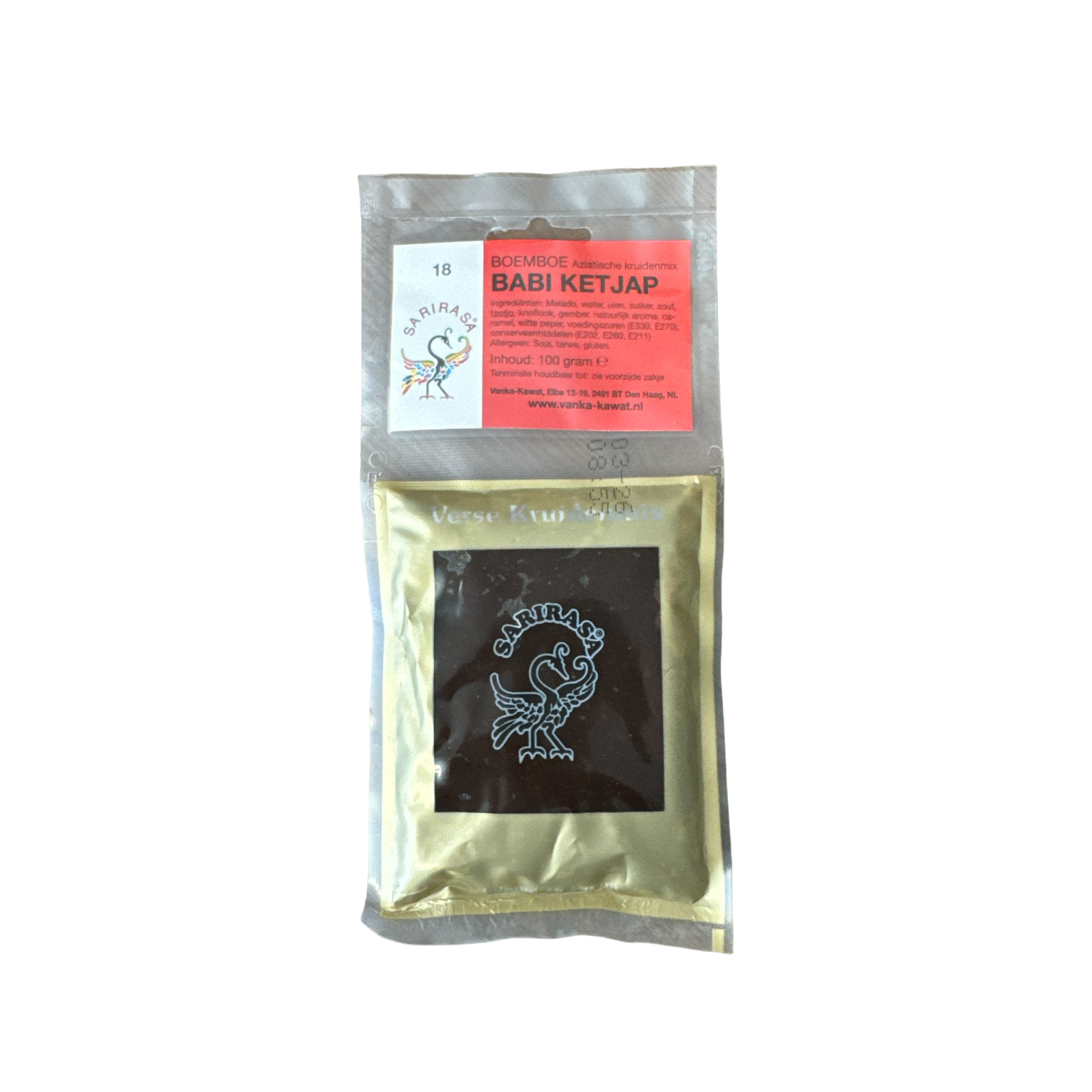 Vanka Kawat Gewürzpaste Sari Rasa Bumbu Babi Kecap in roter Verpackung, cremige Konsistenz, typische Gewürzpaste für asiatische Gerichte