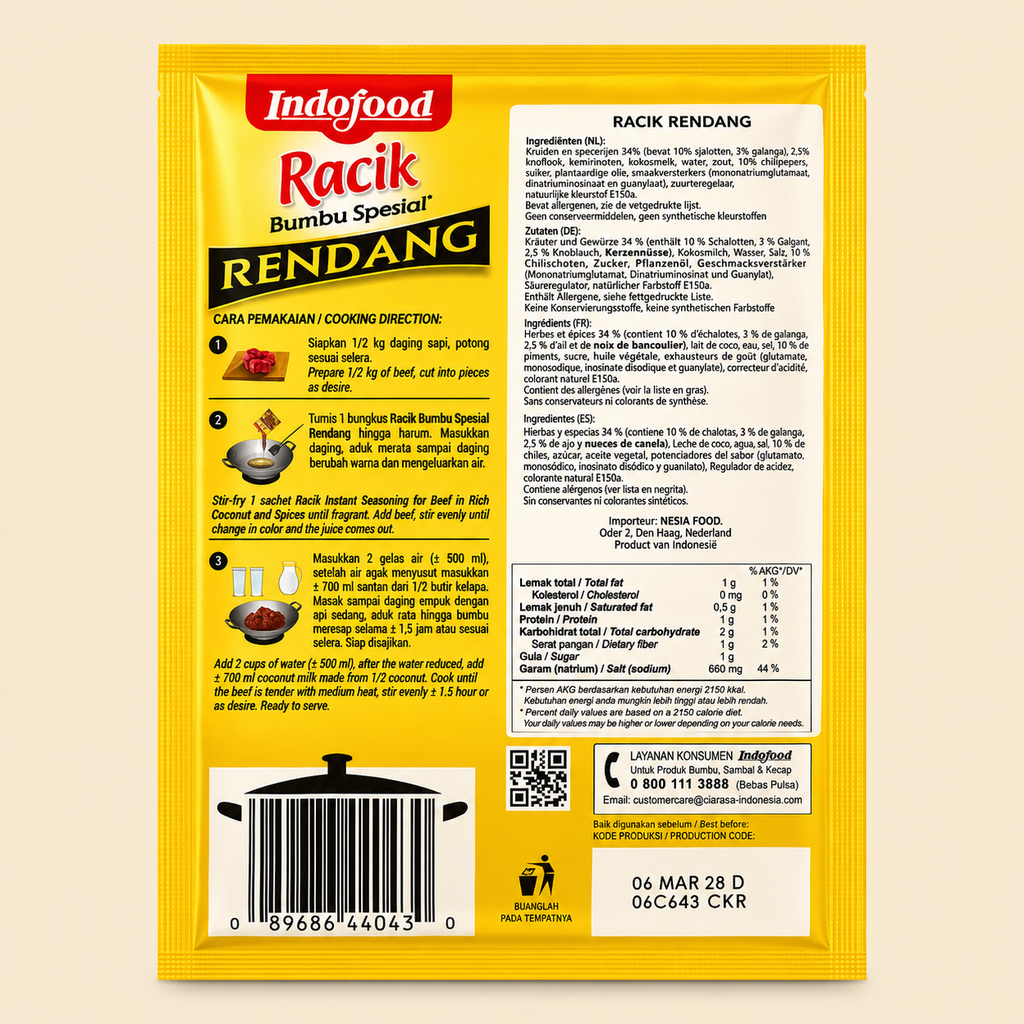 Indofood Racik Bumbu Spesial Rendang 50 g