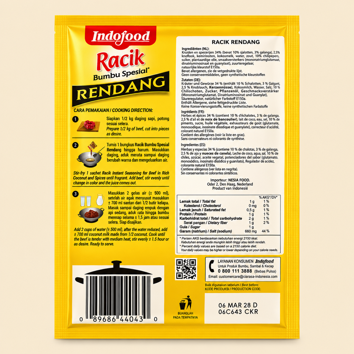 Indofood Racik Bumbu Spesial Rendang 50 g