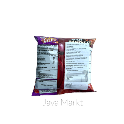 Vanka Kawat Snack Boncabe Kulit Pangsit Level 10, knusprige Vorspeisen & Snacks, Verpackung mit knusprigen Pangsit-Snacks