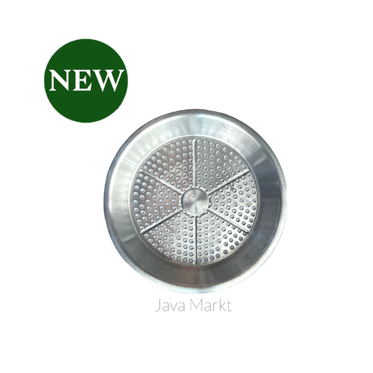 Jawa Cendol Sieb, 26 cm, Nesia Food Backform zum Ausstechen von Cendol, aus Metall mit feinen Löchern.