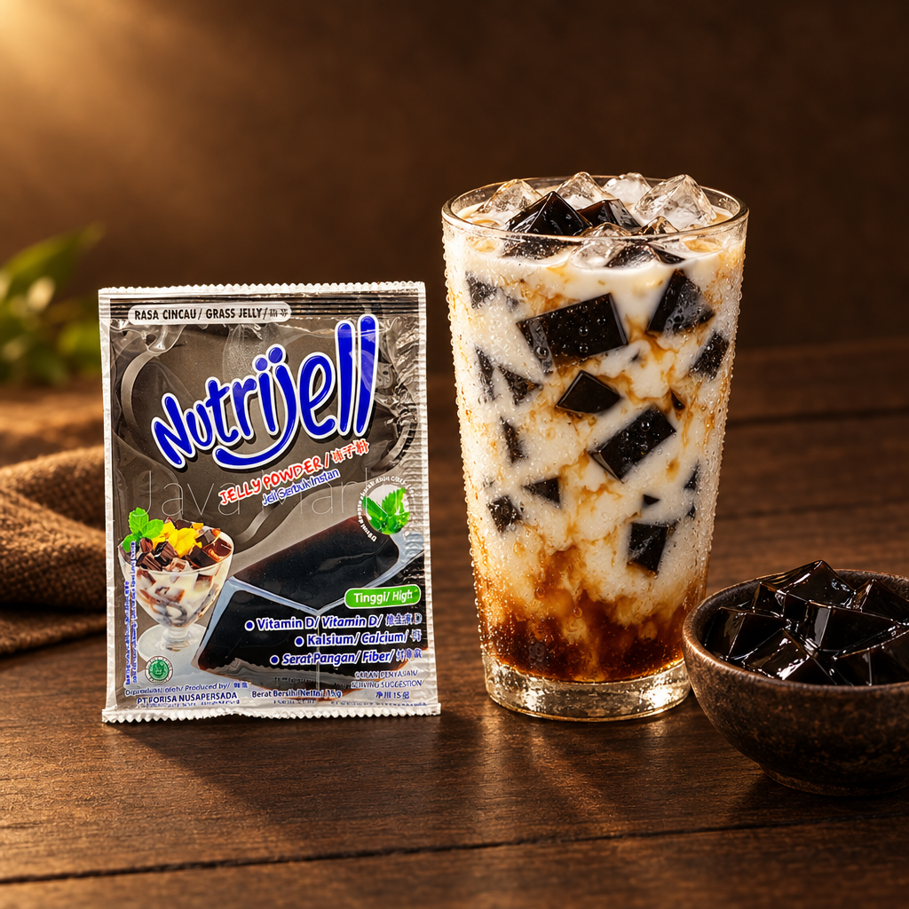 Nutrijell Jelly Powder Cincau Hitam – Packung mit Es Cincau