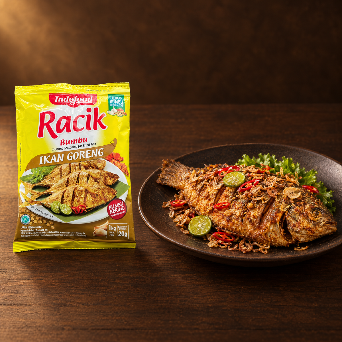 Racik Bumbu Ikan 20g – Packung mit gewürztem Fisch