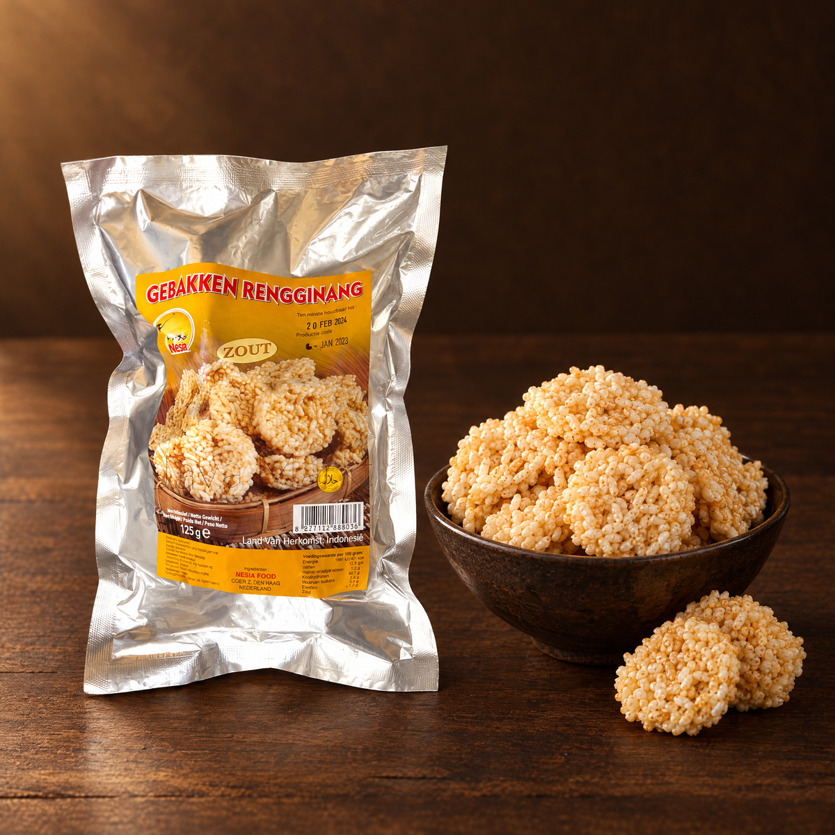 Rengginang Asin 250g – Packung mit Klebreis-Cracker
