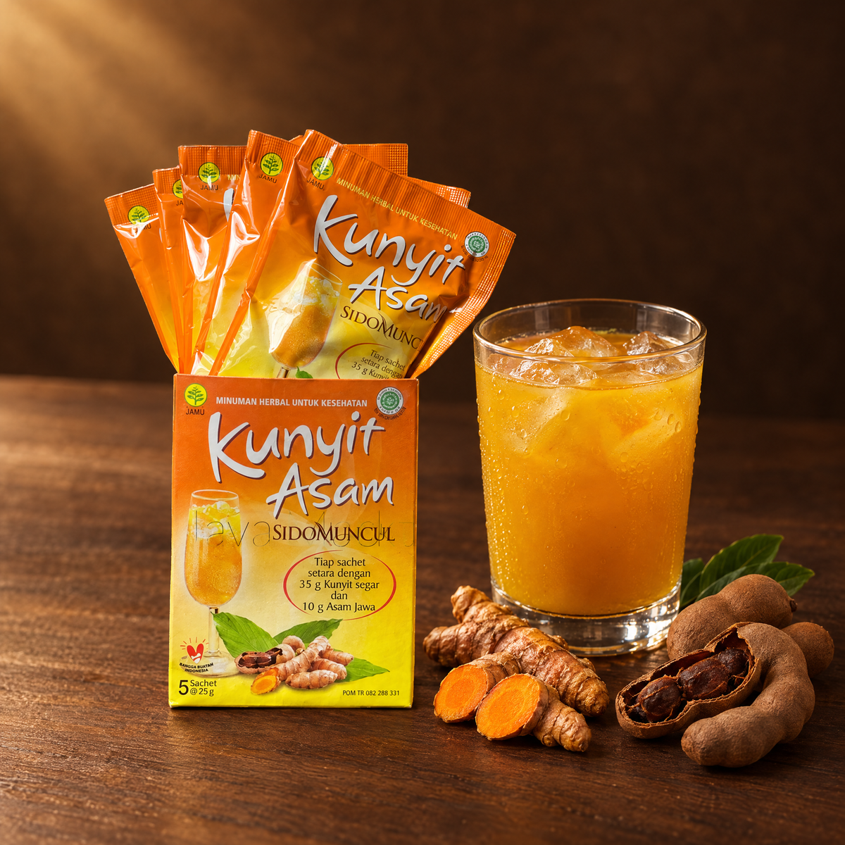 Sidomuncul Kunyit Asam 125g – Packung mit Kurkuma-Tamarinden-Getränk