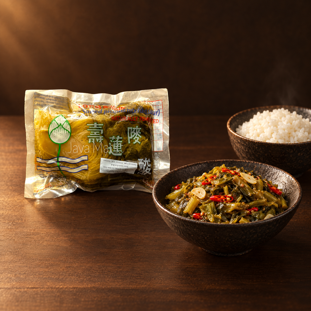 Lotus Brand Sawi Asin 350g – Packung mit eingelegtem Senfkohl