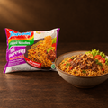 Indomie Mie Goreng Rasa Rendang 85 g – Packung mit Nudeln und Rendang