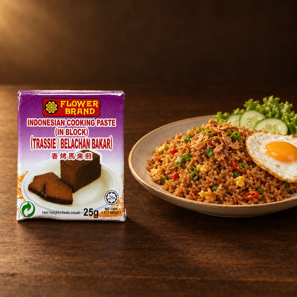 Terasi Bakar Flower Brand 50g – Packung mit Nasi Goreng