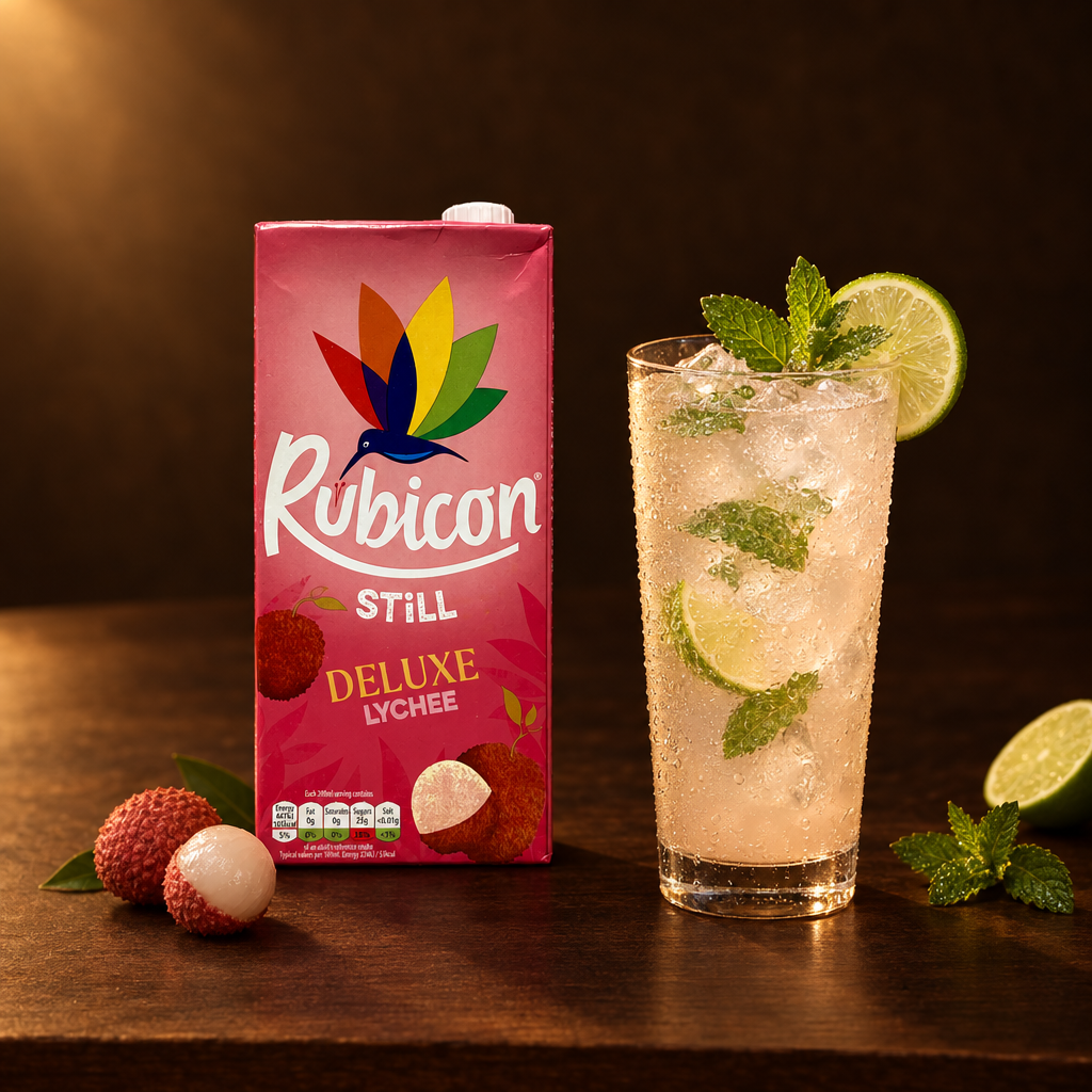 Rubicon Lychee Juice Drink 1 L – Packung mit Litschi-Mocktail