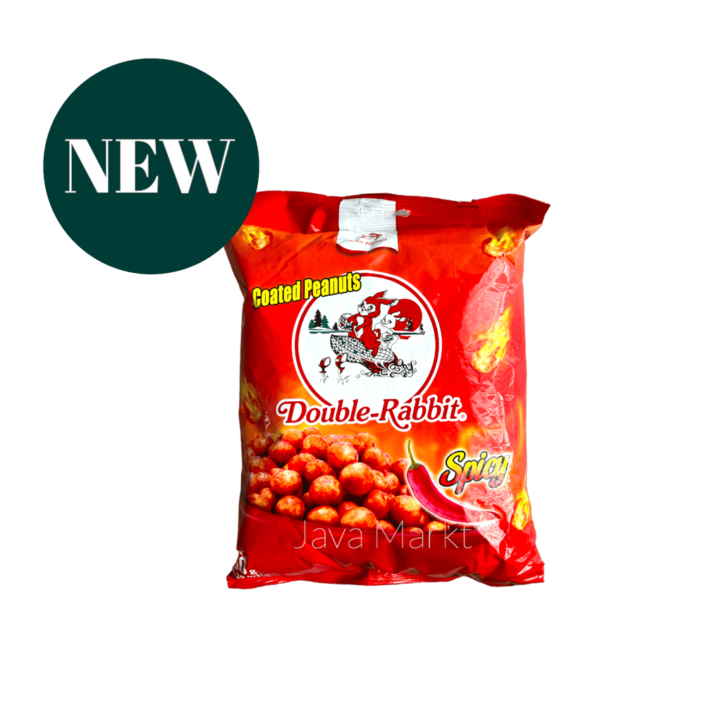 Scharfe, gewürzte Kelinci Kacang Shanghai von Nesia Food, beliebte Vorspeise und Snack in einer ansprechenden Verpackung.