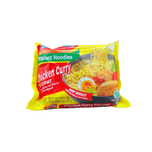 Vanka Kawat Instant Nudeln Indomie Kari Ayam mit würziger Hähnchen-Geschmacksnote in der Packung